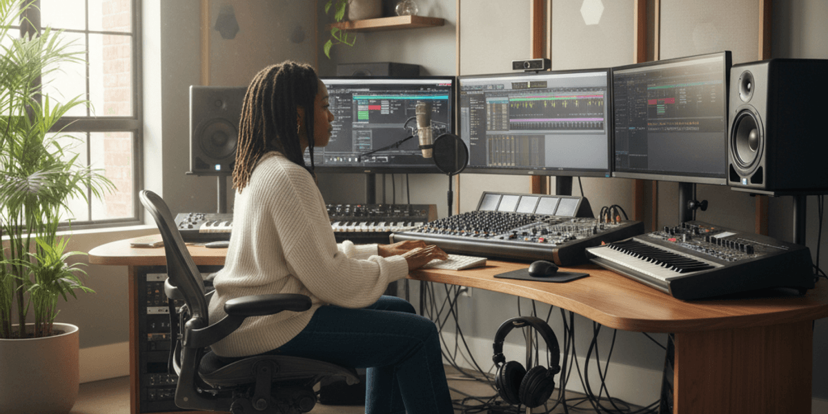Artist workspace background
